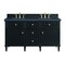 James Martin Vanities 60'' Double Vanity, Black Onyx w/ 3 CM Charcoal Soapstone Quartz Top 424-V60D-BKO-3CSP - alternate 1
